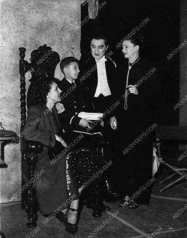 Bela Lugosi & family Gale Sondergaard on set Abbott & Costello Meet Frankenstein 2093b-26