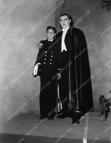 Bela Lugosi and son I think on set Abbott & Costello Meet Frankenstein 2093b-28