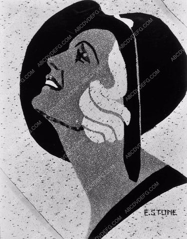 old sketch of Carole Lombard 2106-34