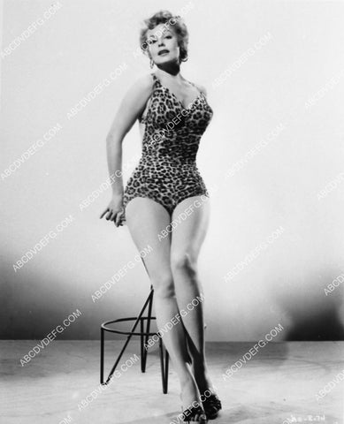 shapely Arlene Dahl in her leopard print swimsuit 2162-21