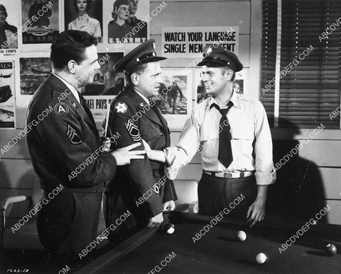 Richard Widmark and the boys ready for a game of pool film Time Limit 2169-07