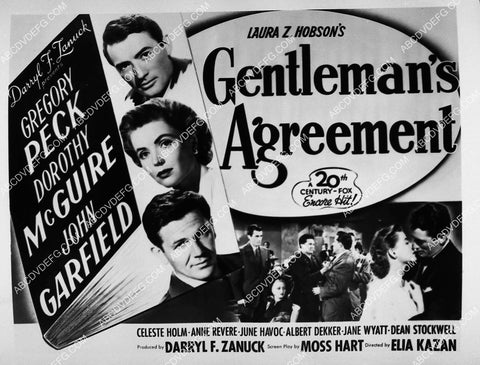 ad slick Gregory Peck John Garfield film Gentleman's Agreement 2190-01