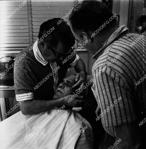 Boris Karloff in the makeup chair (Westmore brothers maybe) 2190-15
