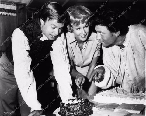 Barbara Eden cutting birthday cake Wonderful World Brothers Grimm 2198-18