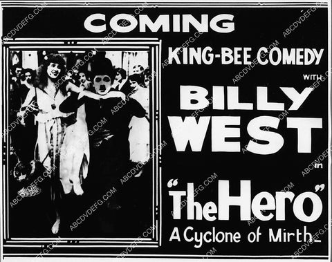 ad slick Billy West silent film The Hero 2201-01