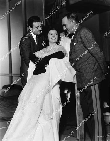 candid Myrna Loy C Henry Gordon director Sam Wood on set film Stamboul Quest 2201-41