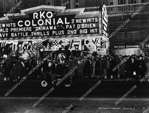 historic Dayton Ohio RKO Colonial Theatre marquee premiere film Okinawa 2223-25