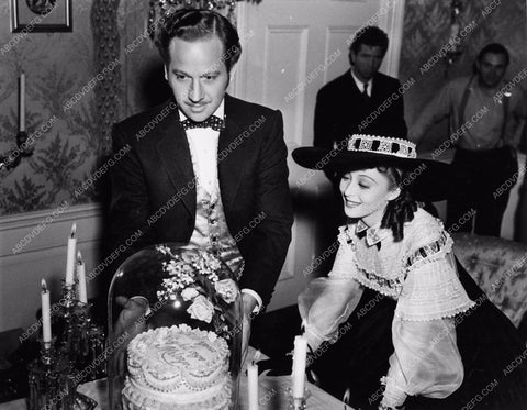 great candid Melvyn Douglas and Birthday Cake Louise Rainier Toy Wife 2245-04