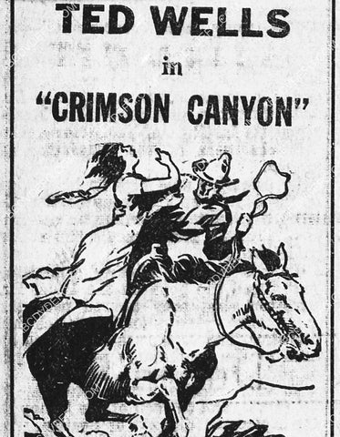 ad slick Ted Wells silent film The Crimson Canyon 2290-01