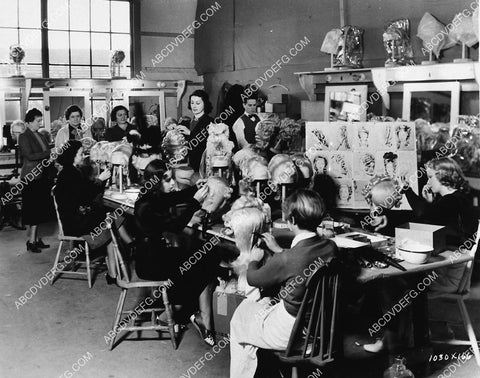 MGM Studios makeup dept getting wigs ready for Norma Shearer film Marie Antoinette 2308-25
