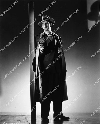 Gerald Mohr w his pistol film The Notorious Lone Wolf 2309-27