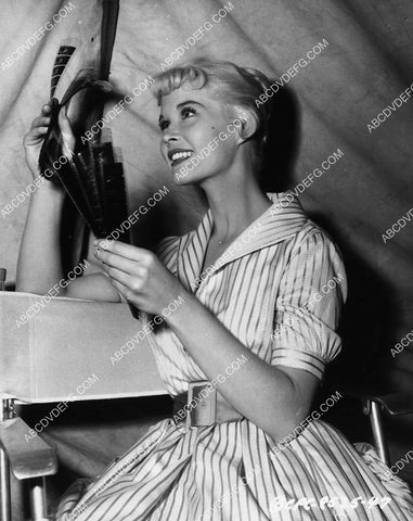 Dorothy Provine looking at negatives on set film The 30 Foot Bride of Candy Rock 2334-20