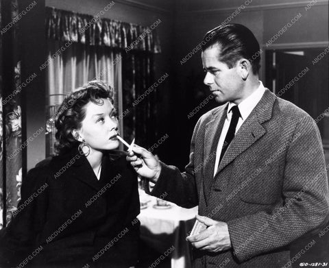 Glenn Ford lighting cigarette Gloria Grahame film noir Human Desire 2339-20