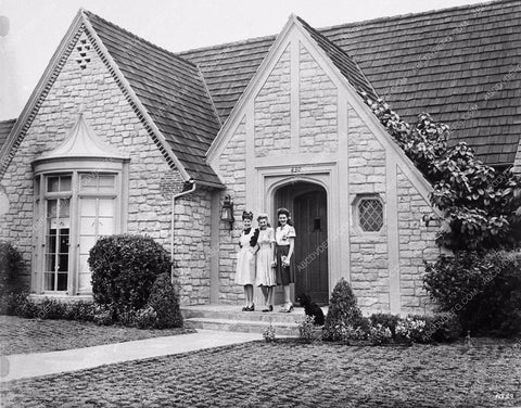 Andrew Sisters in front of home 2347-34