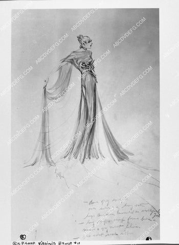 costume wardrobe sketch by Robert Kalloch for Virginia Bruce unknown film 2379-18
