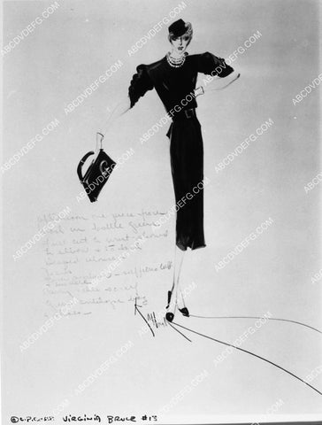 costume wardrobe sketch by Robert Kalloch for Virginia Bruce unknown film 2379-20