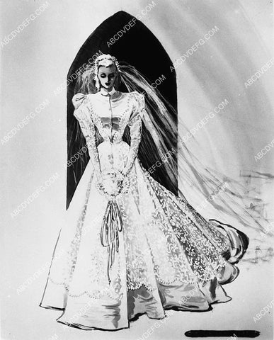 costume wardrobe sketch by Jean Louis for Ginger Rogers film It Had to Be You 2379-36