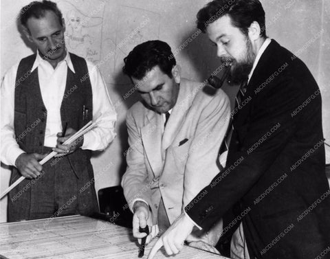 candid Orson Welles working on script film details 2418-20