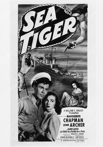 ad slick Marguerite Chapman John Archer film Sea Tiger 2528-29