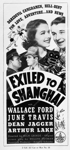ad slick Wallace Ford Exiled To Shanghai 2546-13