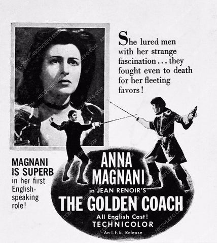 ad slick Anna Magnani The Golden Coach 2546-15