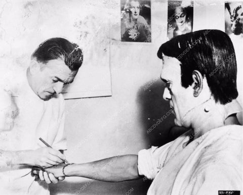 Jack Pierce getting Frankenstein's hands made up Son of Frankenstein 2707-12