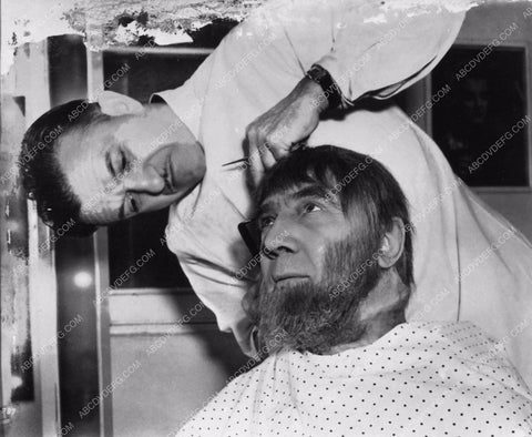 Bela Lugosi in Jack Pierce's makeup chair for Son of Frankenstein 2707-22