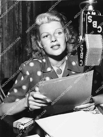 Rita Hayworth at the CBS radio microphone 2714-35