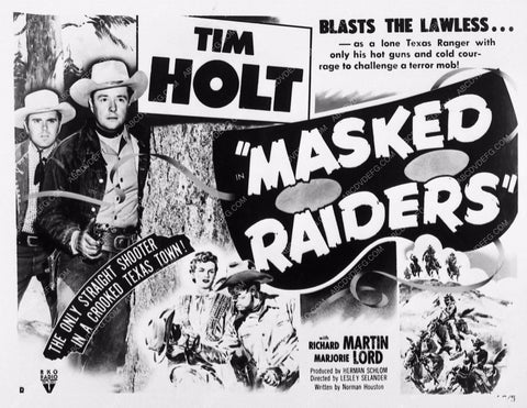 Tim Holt add slick western film Masked Raiders 2737-01