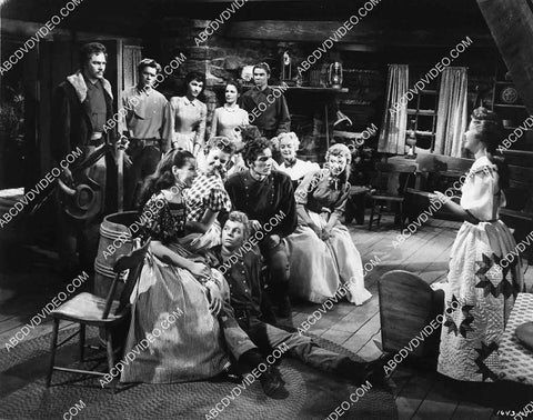 Jane Powell Russ Tamblyn and cast film Seven Brides for Seven Brothers 2754-14