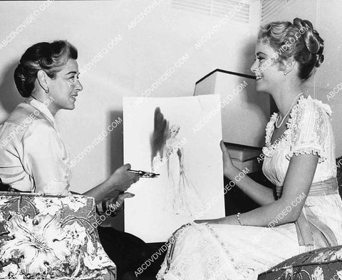2769-007 wardrobe costume designer Helen Rose w Grace Kelly & sketches film The Swan 2769-007