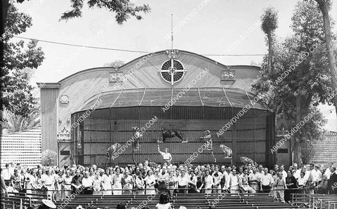 2878-021 circa 1930 historic Los Angeles Hollywood Olga Celeste & crowd at Selig Studios Zoo 2878-021