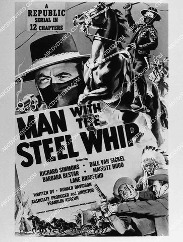 2883-004 ad slick Richard Simmons serial film Man with the Steel Whip 2883-004