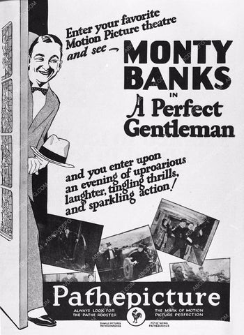 ad slick Monty Banks A Perfect Gentlemen 2909a-08