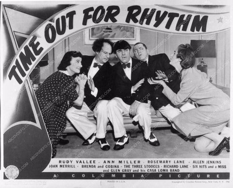 Three Stooges Moe Larry Curly comedy Time Out for Rhythm 2919-19