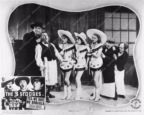 Three Stooges Moe Larry Curly comedy short Yes We Have No Bonanza 2919-23