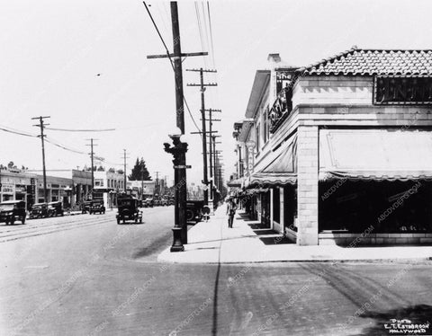1922 historic Los Angeles Hollywood looking west from Wilcox 2920-03