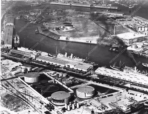 historic Los Angeles LA Harbor with ship 2925-24