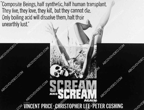 2935-033 ad slick horror film Scream and Scream Again 2935-033