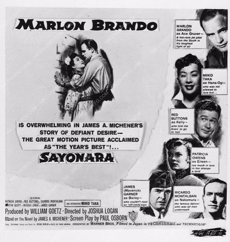 ad slick Marlon Brando Sayonara 2936-02