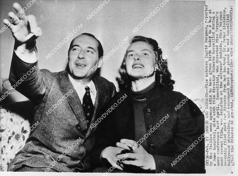 2959-029 news photo Roberto Rossellini and Ingrid Bergman 2959-029