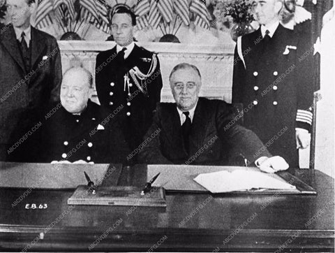 Winston Churchill Franklin D. Roosevelt historic photo 3002-10