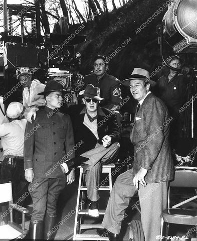 great candid director John Ford Tyrone Power John Wayne on set film The Long Gray Line 3040-02