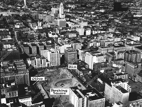 historic Los Angeles 1951 downtown aerial view 3044-01