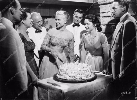 Martha Hyer cutting birthday cake Kathryn Grant Henry Daniell Mr. Cory 3078-19