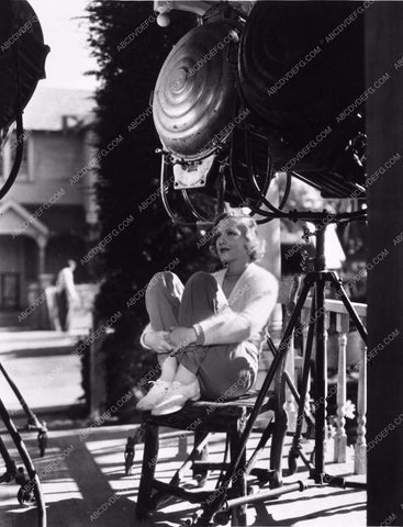 candid Jean Arthur behind the scenes Columbia Studios 3095-35