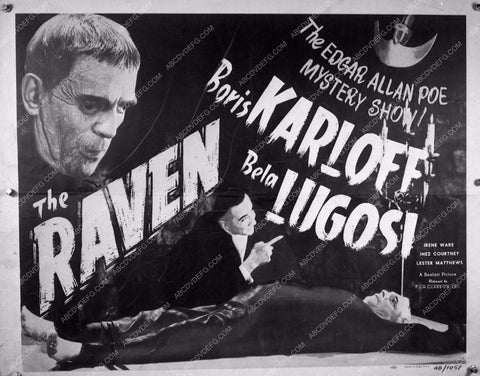 ad slick Bela Lugosi Boris Karloff The Raven 3162-10