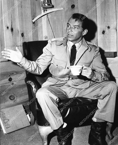 candid Frank Sinatra sets his script down and has some coffee 3166-06