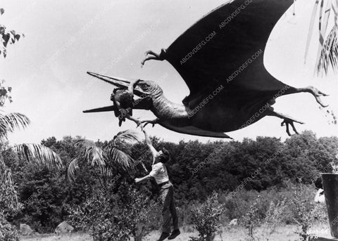 Doug McLure hanging from Pterodactyl sci-fi Land That Time Forgot 3199-32