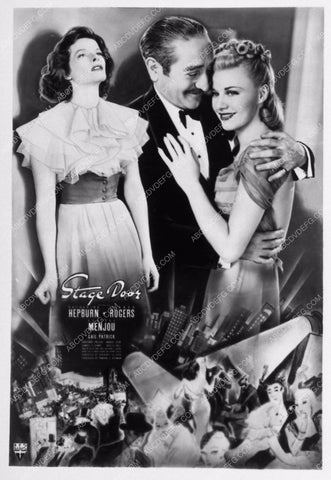 Katharine Hepburn Adolphe Menjou add slick Stage Door 3200-22
